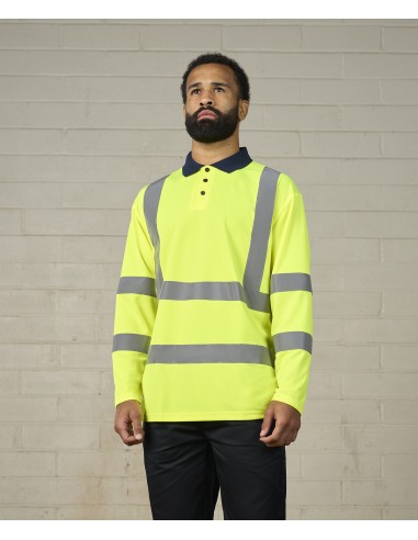 PRR-RX715-Polo manches longues à visibilité renforcée